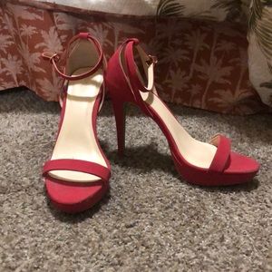 Red Charlotte Russe heels open toe